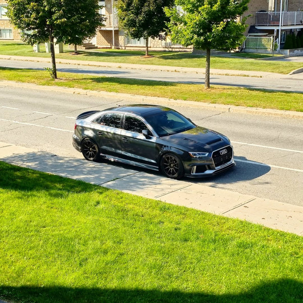 Audi RS3 S3 A3 8V / 8V.5 2014 2015 2016 2017 2018 2019 2020 with Aftermarket Parts - V2 Hood Bonnet Carbon Fiber / FRP from CMST Tuning