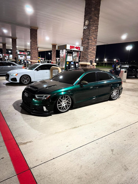 Audi RS3 S3 A3 8V / 8V.5 2014 2015 2016 2017 2018 2019 2020 with Aftermarket Parts - V2 Hood Bonnet Carbon Fiber / FRP from CMST Tuning