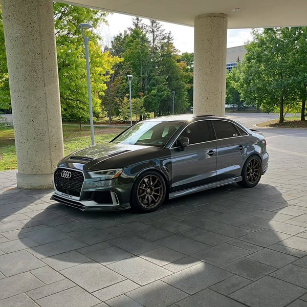 Audi RS3 S3 A3 8V / 8V.5 2014 2015 2016 2017 2018 2019 2020 with Aftermarket Parts - V2 Hood Bonnet Carbon Fiber / FRP from CMST Tuning