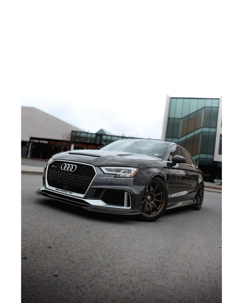 Audi RS3 S3 A3 8V / 8V.5 2014 2015 2016 2017 2018 2019 2020 with Aftermarket Parts - V2 Hood Bonnet Carbon Fiber / FRP from CMST Tuning