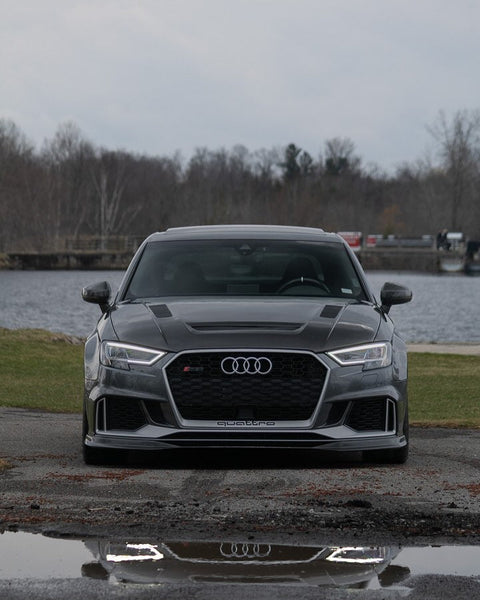 Audi RS3 S3 A3 8V / 8V.5 2014 2015 2016 2017 2018 2019 2020 with Aftermarket Parts - V2 Hood Bonnet Carbon Fiber / FRP from CMST Tuning