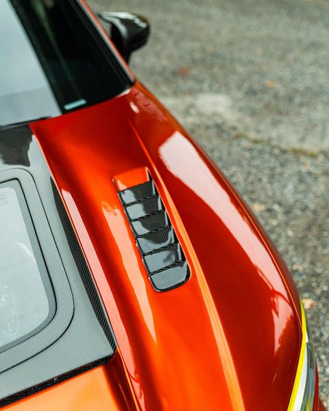 Audi RS3 S3 A3 8V / 8V.5 2014 2015 2016 2017 2018 2019 2020 with Aftermarket Parts - V3 Hood Bonnet Carbon Fiber / FRP from CMST Tuning