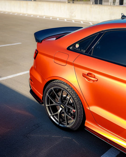 Audi RS3 S3 A3 8V/8V.5 2014 2015 2016 2017 2018 2019 2020 with Aftermarket Parts - V2 Style Rear Spoiler Carbon Fiber from CMST Tuning