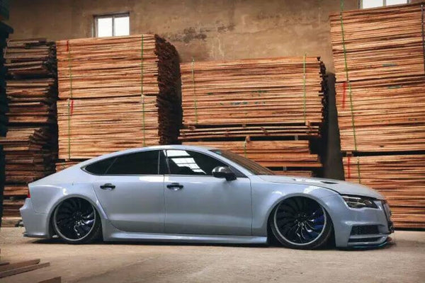 Audi S7 A7 C7 / C7.5 2012-2018 with Aftermarket Parts - Carbon Fiber & FRP Side Skirts from CMST Tuning