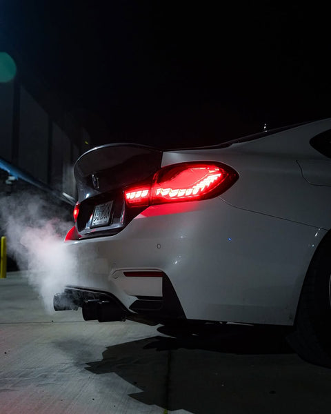 BMW 4 Series 428/430/435/440 F32 2014 2015 2016 2017 2018 2019 2020 & M4 F82 Coupe 2014 2015 2016 2017 2018 2019 2020 with Aftermarket Parts - Ducktail Style Trunk Carbon Fiber from CMST Tuning