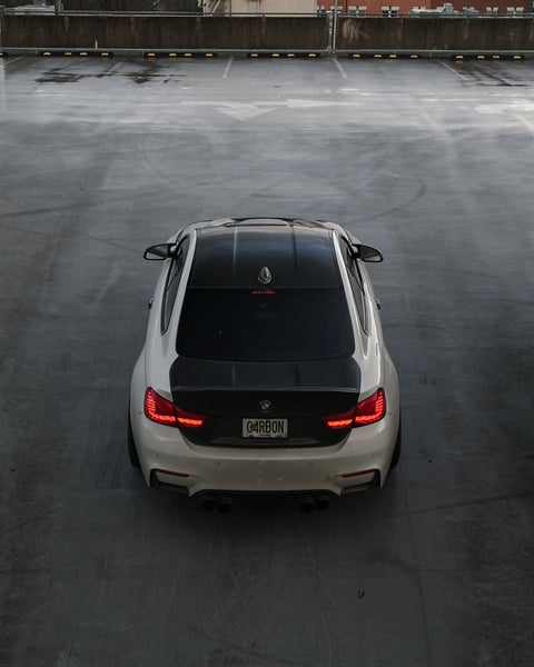 BMW 4 Series 428/430/435/440 F32 2014 2015 2016 2017 2018 2019 2020 & M4 F82 Coupe 2014 2015 2016 2017 2018 2019 2020 with Aftermarket Parts - Ducktail Style Trunk Carbon Fiber from CMST Tuning