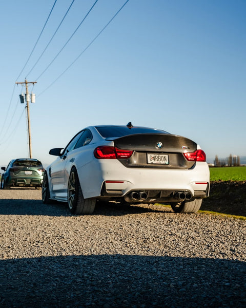 BMW 4 Series 428/430/435/440 F32 2014 2015 2016 2017 2018 2019 2020 & M4 F82 Coupe 2014 2015 2016 2017 2018 2019 2020 with Aftermarket Parts - Ducktail Style Trunk Carbon Fiber from CMST Tuning
