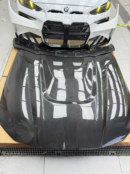 BMW 4 Series M440 430 G22 G23 2020-ON & 4 Series M440 430 G26 2020-ON with Aftermarket Parts - HORIZON V3 Hood Dry Pre-preg Carbon Fiber / FRP from CMST Tuning