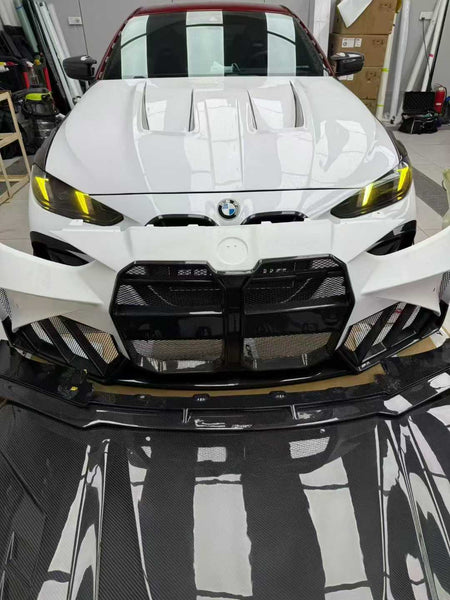 BMW 4 Series M440 430 G22 G23 2020-ON & 4 Series M440 430 G26 2020-ON with Aftermarket Parts - HORIZON V3 Hood Dry Pre-preg Carbon Fiber / FRP from CMST Tuning