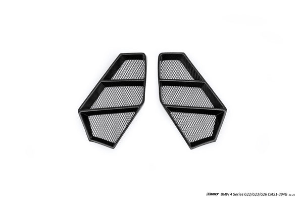 BMW 4 Series M440 430 G22 G23 2020-ON & 4 Series M440 430 G26 2020-ON with Aftermarket Parts - HORIZON Front Bumper Side Vents Trims Dry Pre-preg Carbon Fiber / FRP from CMST Tuning