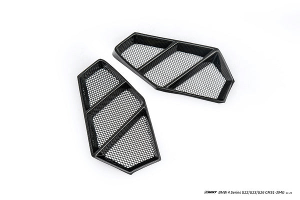 BMW 4 Series M440 430 G22 G23 2020-ON & 4 Series M440 430 G26 2020-ON with Aftermarket Parts - HORIZON Front Bumper Side Vents Trims Dry Pre-preg Carbon Fiber / FRP from CMST Tuning