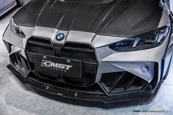 BMW 4 Series M440 430 G22 G23 2020-ON & 4 Series M440 430 G26 2020-ON with Aftermarket Parts - HORIZON Front Bumper & Gill Carbon Fiber / FRP from CMST Tuning