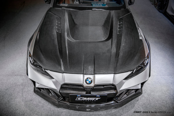 BMW 4 Series M440 430 G22 G23 2020-ON & 4 Series M440 430 G26 2020-ON with Aftermarket Parts - HORIZON Front Bumper & Gill Carbon Fiber / FRP from CMST Tuning
