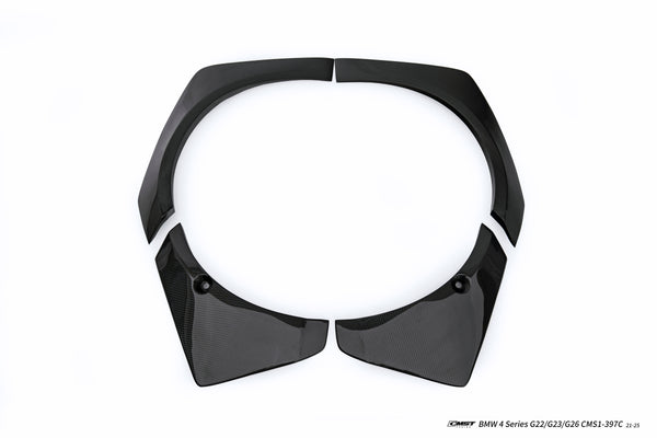 BMW 4 Series M440 430 G22 G23 2020-ON (for HORIZON front bumper only) with Aftermarket Parts - HORIZON Front Fender Flares Wheel Arches Dry Pre-preg Carbon Fiber / FRP from CMST Tuning