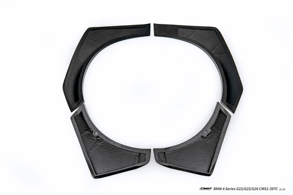 BMW 4 Series M440 430 G22 G23 2020-ON (for HORIZON front bumper only) with Aftermarket Parts - HORIZON Front Fender Flares Wheel Arches Dry Pre-preg Carbon Fiber / FRP from CMST Tuning