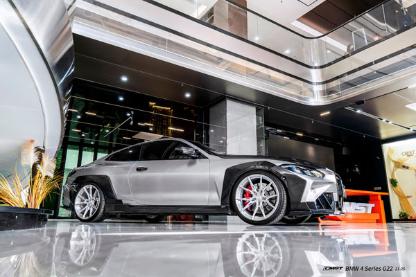 BMW 4 Series M440 430 G22 G23 2020-ON with Aftermarket Parts - HORIZON Front Fender Flares Wheel Arches Dry Pre-preg Carbon Fiber / FRP from CMST Tuning