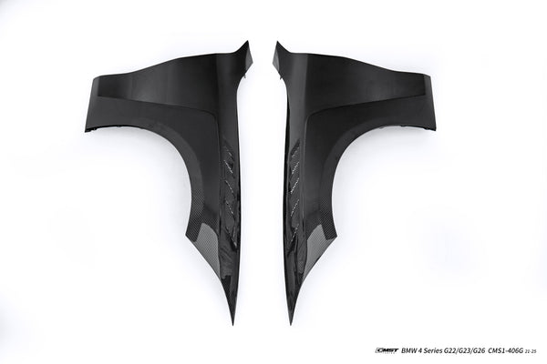 BMW 4 Series M440 430 G22 G23 2020-ON with Aftermarket Parts - Front Fender Dry Pre-preg Carbon Fiber / FRP from CMST Tuning