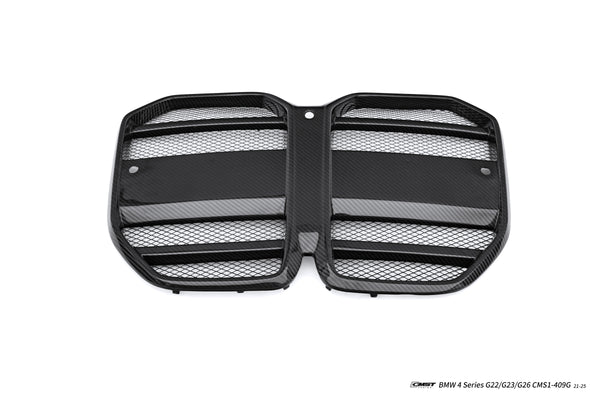 BMW 4 Series M440 430 G22 G23 2020-ON with Aftermarket Parts - Front Grill Dry Pre-preg Carbon Fiber / FRP from CMST Tuning