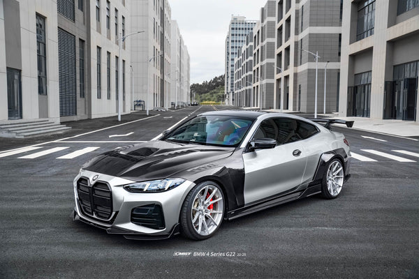 BMW 4 Series M440 430 G22 G23 2020-ON with Aftermarket Parts - Front Grill Dry Pre-preg Carbon Fiber / FRP from CMST Tuning