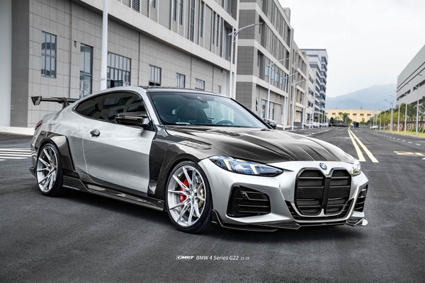BMW 4 Series M440 430 G22 G23 2020-ON with Aftermarket Parts - Front Grill Dry Pre-preg Carbon Fiber / FRP from CMST Tuning