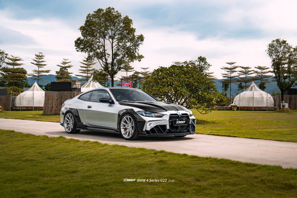 BMW 4 Series M440 430 G22 G23 2020-ON & 4 Series M440 430 G26 2020-ON with Aftermarket Parts - HORIZON Front Lip Dry Pre-preg Carbon Fiber / FRP from CMST Tuning