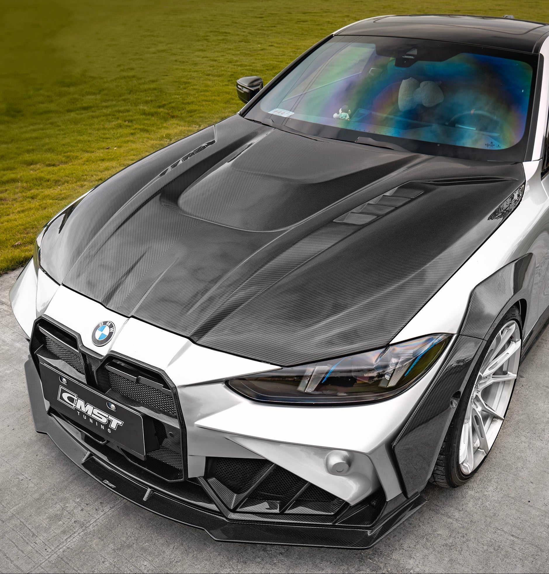 BMW 4 Series M440 430 G22 G23 2020-ON & 4 Series M440 430 G26 2020-ON with Aftermarket Parts - HORIZON V3 Hood Dry Pre-preg Carbon Fiber / FRP from CMST Tuning
