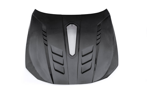 BMW 4 Series M440 430 G22 G23 2020-ON & 4 Series M440 430 G26 2020-ON with Aftermarket Parts - HORIZON V4 Tempered Glass Clearview Hood Carbon Fiber / FRP from CMST Tuning