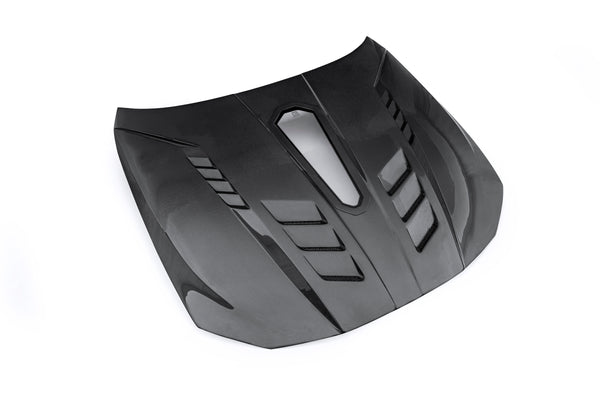 BMW 4 Series M440 430 G22 G23 2020-ON & 4 Series M440 430 G26 2020-ON with Aftermarket Parts - HORIZON V4 Tempered Glass Clearview Hood Carbon Fiber / FRP from CMST Tuning