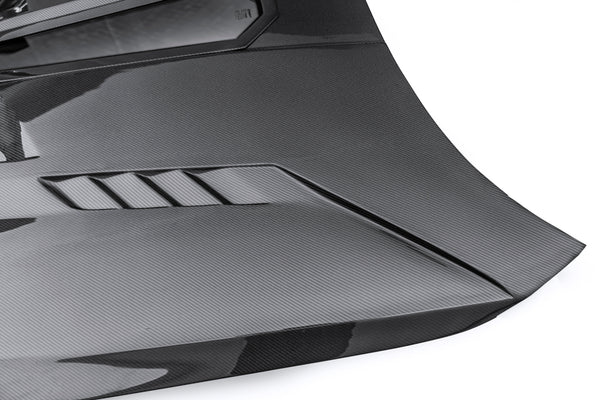 BMW 4 Series M440 430 G22 G23 2020-ON & 4 Series M440 430 G26 2020-ON with Aftermarket Parts - HORIZON V4 Tempered Glass Clearview Hood Carbon Fiber / FRP from CMST Tuning