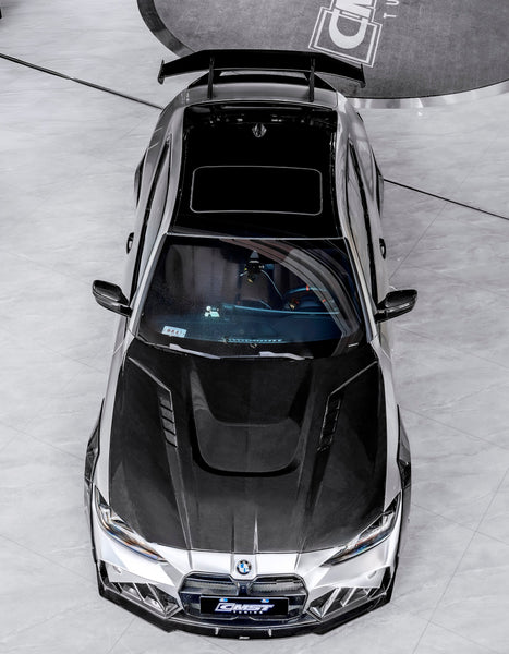 BMW 4 Series M440 430 G22 G23 2020-ON & 4 Series M440 430 G26 2020-ON with Aftermarket Parts - V1 Hood Dry Pre-preg Carbon Fiber / FRP from CMST Tuning