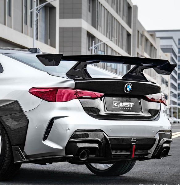 BMW 4 Series M440 430 G22 G23 2020-ON with Aftermarket Parts - HORIZON Rear Diffuser & Canards Dry Pre-preg Carbon Fiber / FRP from CMST Tuning