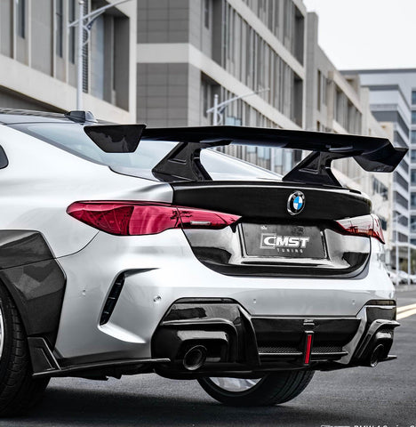 BMW 4 Series M440 430 G22 G23 2020-ON with Aftermarket Parts - HORIZON Rear Diffuser & Canards Dry Pre-preg Carbon Fiber / FRP from CMST Tuning