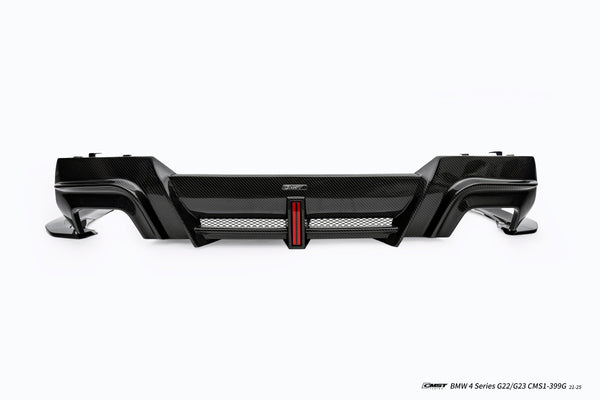 BMW 4 Series M440 430 G22 G23 2020-ON with Aftermarket Parts - HORIZON Rear Diffuser & Canards Dry Pre-preg Carbon Fiber / FRP from CMST Tuning