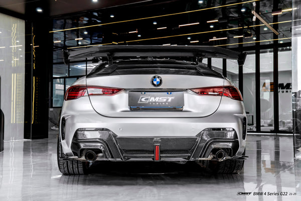 BMW 4 Series M440 430 G22 G23 2020-ON with Aftermarket Parts - HORIZON Rear Diffuser & Canards Dry Pre-preg Carbon Fiber / FRP from CMST Tuning