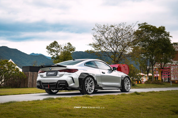 BMW 4 Series M440 430 G22 G23 2020-ON with Aftermarket Parts - HORIZON Rear Quarter Panel Fender Flares Wheel Arches Dry Pre-preg Carbon Fiber / FRP from CMST Tuning