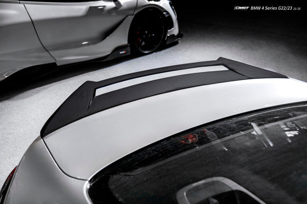 BMW 4 Series M440 430 G22 2020-ON & M4 G82 2020-ON with Aftermarket Parts - HORIZON Rear Spoiler Dry Pre-preg Carbon Fiber / FRP from CMST Tuning