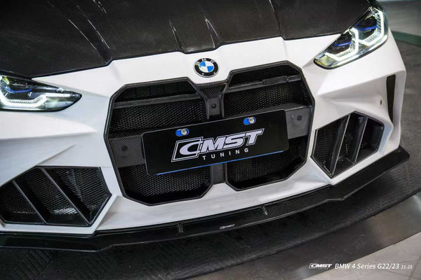 BMW 4 Series M440 430 G22 G23 2020-ON & 4 Series M440 430 G26 2020-ON with Aftermarket Parts - HORIZON Front Bumper & Gill Carbon Fiber / FRP from CMST Tuning