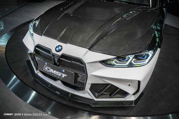BMW 4 Series M440 430 G22 G23 2020-ON & 4 Series M440 430 G26 2020-ON with Aftermarket Parts - V1 Hood Dry Pre-preg Carbon Fiber / FRP from CMST Tuning