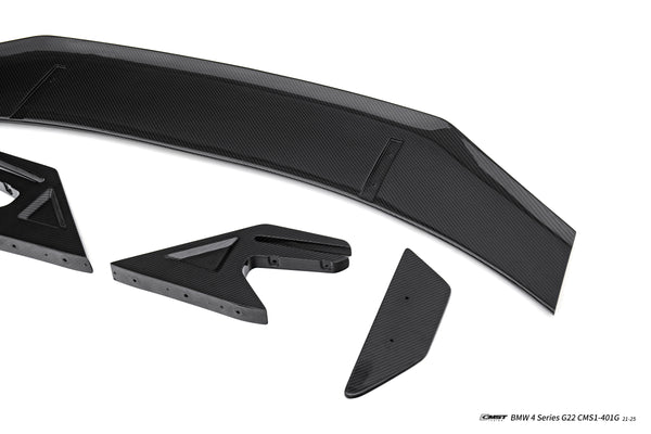 BMW 4 Series M440 430 G22 2020-ON & M4 G82 2020-ON with Aftermarket Parts - HORIZON Rear Spoiler Wing Dry Pre-preg Carbon Fiber / FRP from CMST Tuning