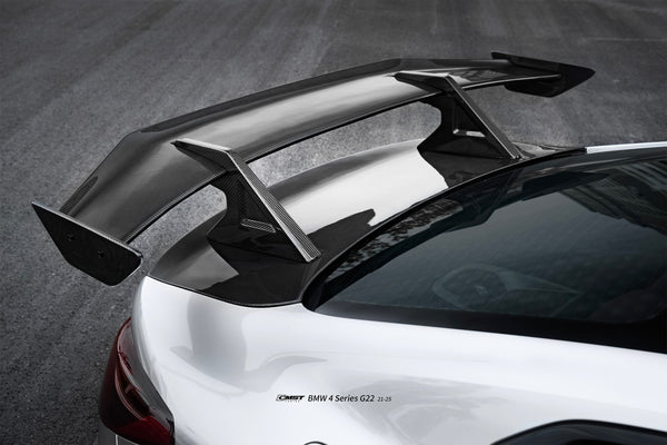 BMW 4 Series M440 430 G22 2020-ON & M4 G82 2020-ON with Aftermarket Parts - HORIZON Rear Spoiler Wing Dry Pre-preg Carbon Fiber / FRP from CMST Tuning