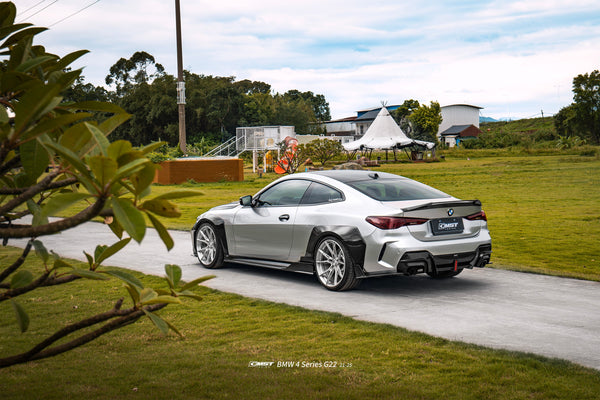 BMW 4 Series M440 430 G22 G23 2020-ON (Sport Version Only) with Aftermarket Parts - HORIZON Side Skirts Dry Pre-preg Carbon Fiber / FRP from CMST Tuning