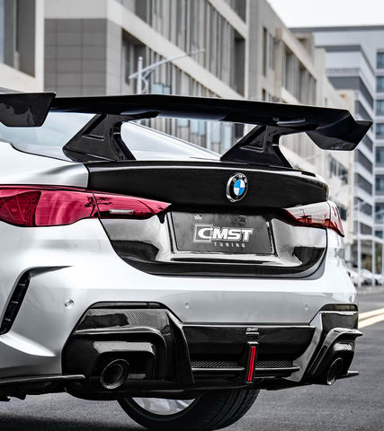 BMW 4 Series M440i 430i G22 2020-ON & M4 G82 2020-ON with Aftermarket Parts - V1 Trunk Dry Pre-preg Carbon Fiber / FRP from CMST Tuning