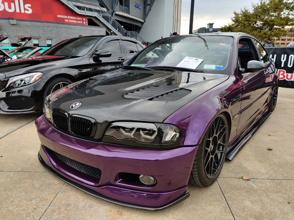 BMW E46 2 Door 2001 2002 2003 2004 2005 2006 with Aftermarket Parts - Hood Bonnet Carbon Fiber / FRP from CMST Tuning