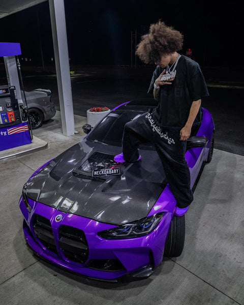 BMW M3/M3C G80/G81 2021 2022 2023 2024 & M4/M4C G82/G83 2021 2022 2023 2024 with Aftermarket Parts - V1 Clearview Glass Hood Bonnet Carbon Fiber / FRP from CMST Tuning