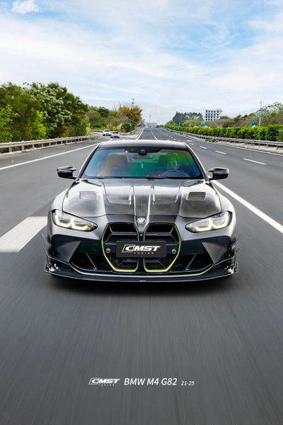 BMW M3CS M3C M3 G80 G81 2021-ON & M4CS M4C M4 G82 G83 2021-ON with Aftermarket Parts - Front Bumper Vent Valences Trim Dry Pre-preg Carbon Fiber / FRP from CMST Tuning