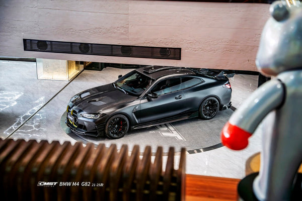 BMW M3CS M3C M3 G80 G81 2021-ON &  M4CS M4C M4 G82 G83 2021-ON with Aftermarket Parts - V2 Style Front Canards Dry Pre-preg Carbon Fiber / FRP from CMST Tuning