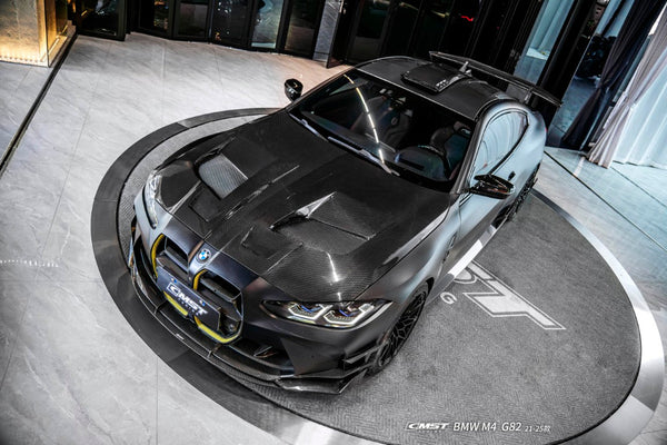 BMW M3CS M3C M3 G80 G81 2021-ON &  M4CS M4C M4 G82 G83 2021-ON with Aftermarket Parts - V2 Style Front Canards Dry Pre-preg Carbon Fiber / FRP from CMST Tuning