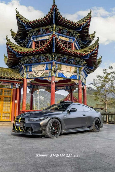 BMW M3CS M3C M3 G80 G81 2021-ON & M4CS M4C M4 G82 G83 2021-ON with Aftermarket Parts - Front Kidney Grill Dry Pre-preg Carbon Fiber / FRP from CMST Tuning