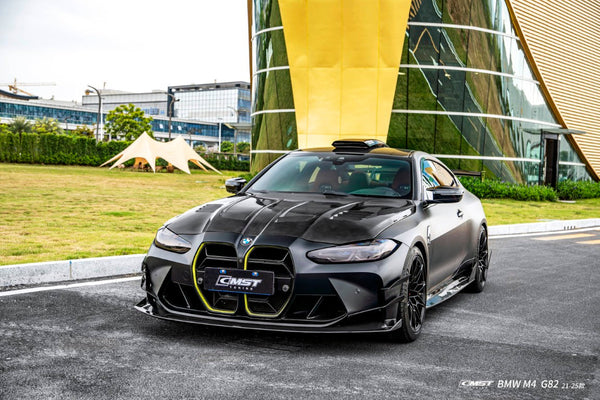 BMW M3CS M3C M3 G80 G81 2021-ON & M4CS M4C M4 G82 G83 2021-ON with Aftermarket Parts - Front Kidney Grill Dry Pre-preg Carbon Fiber / FRP from CMST Tuning