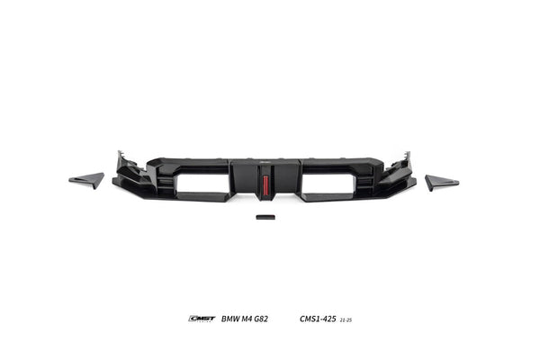 BMW M3CS M3C M3 G80 G81 2021-ON & M4CS M4C M4 G82 G83 2021-ON with Aftermarket Parts - V2 Style Rear Diffuser & Canards Dry Pre-preg Carbon Fiber / FRP from CMST Tuning